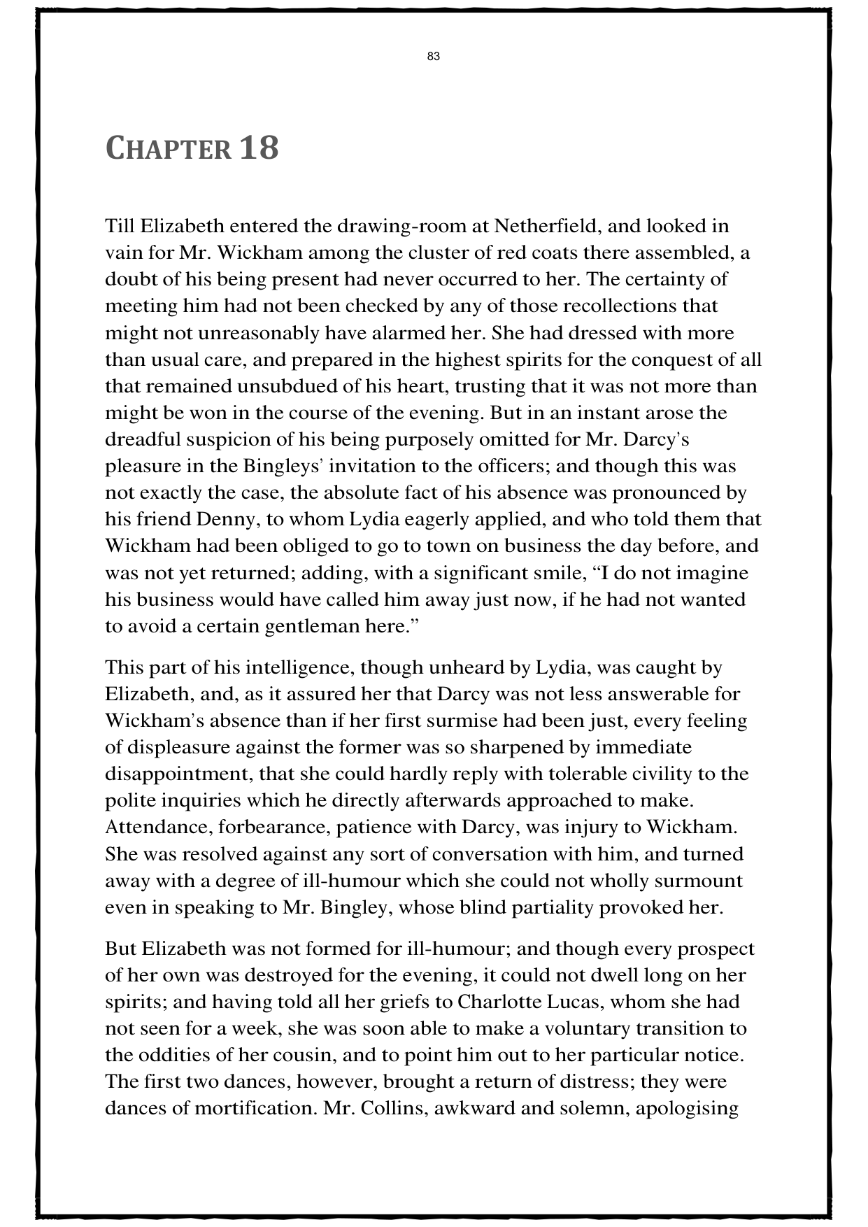 Page from pride and prejudice